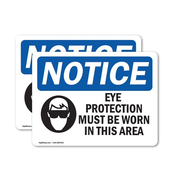 Signmission 10 in Height, 14 in Width, Vinyl Decal, Rectangle OS-2PACK-NS-D-1014-L-12323 - main